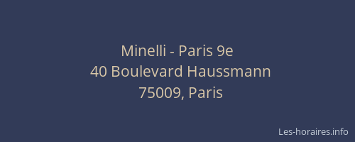 Minelli - Paris 9e