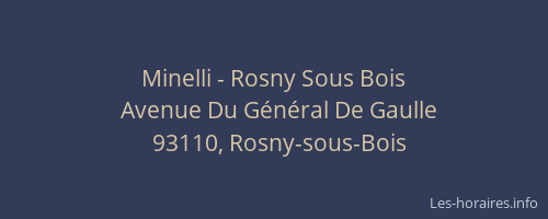Minelli - Rosny Sous Bois