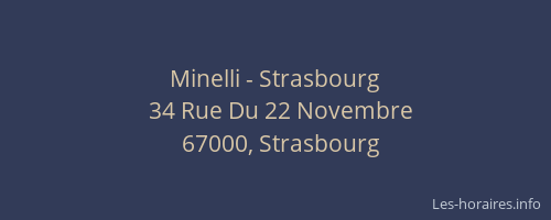 Minelli - Strasbourg