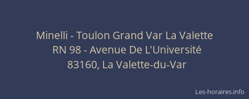 Minelli - Toulon Grand Var La Valette