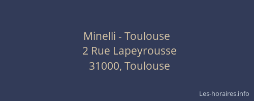 Minelli - Toulouse