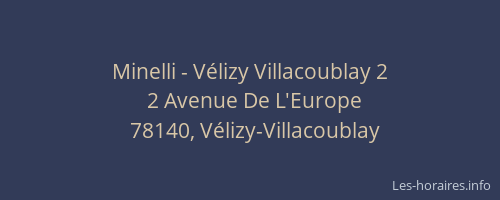 Minelli - Vélizy Villacoublay 2