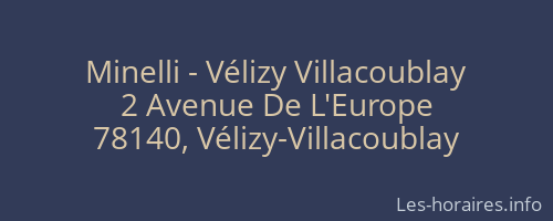 Minelli - Vélizy Villacoublay