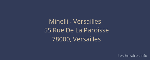 Minelli - Versailles