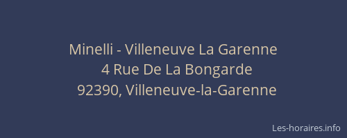 Minelli - Villeneuve La Garenne