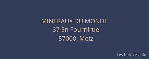 MINERAUX DU MONDE