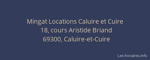 Mingat Locations Caluire et Cuire