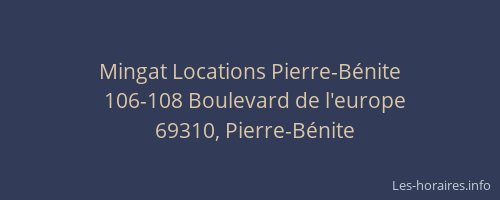 Mingat Locations Pierre-Bénite