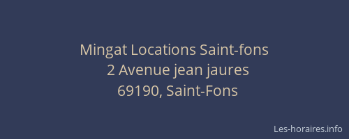 Mingat Locations Saint-fons