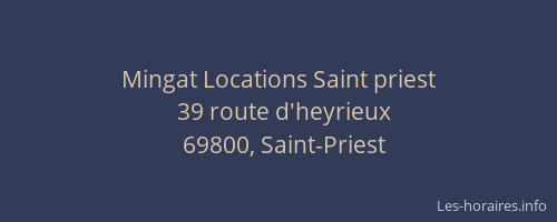 Mingat Locations Saint priest