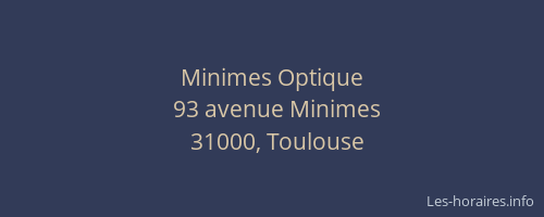 Minimes Optique