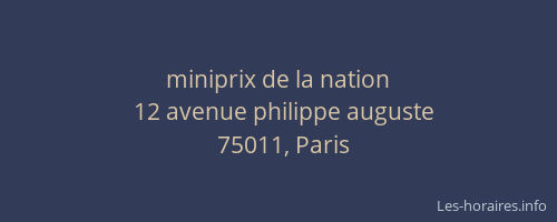 miniprix de la nation