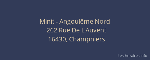 Minit - Angoulême Nord