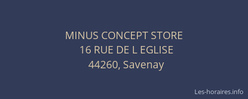 MINUS CONCEPT STORE