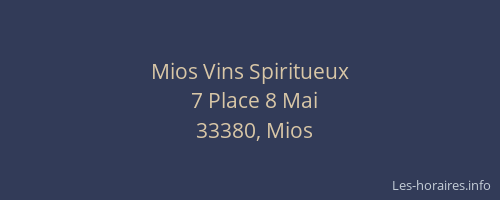 Mios Vins Spiritueux