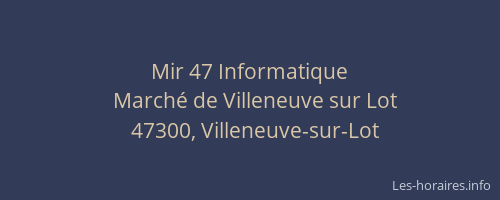 Mir 47 Informatique