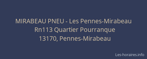 MIRABEAU PNEU - Les Pennes-Mirabeau