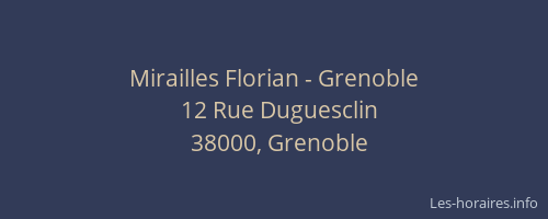 Mirailles Florian - Grenoble