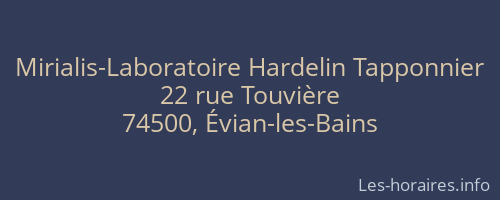 Mirialis-Laboratoire Hardelin Tapponnier