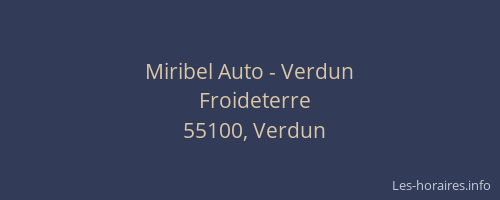 Miribel Auto - Verdun