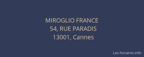 MIROGLIO FRANCE