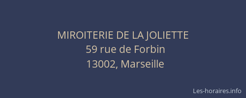 MIROITERIE DE LA JOLIETTE