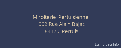 Miroiterie  Pertuisienne