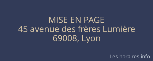 MISE EN PAGE