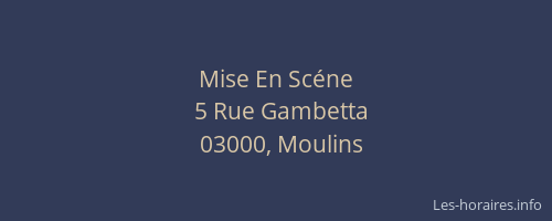 Mise En Scéne