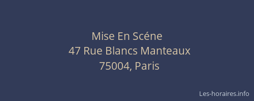Mise En Scéne