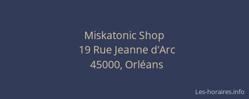 Miskatonic Shop