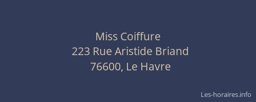 Miss Coiffure