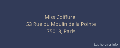 Miss Coiffure