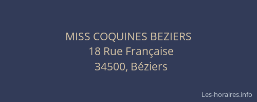 MISS COQUINES BEZIERS
