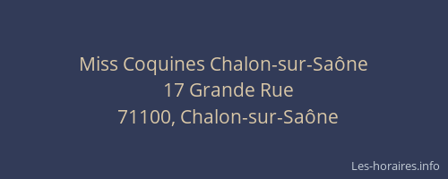Miss Coquines Chalon-sur-Saône