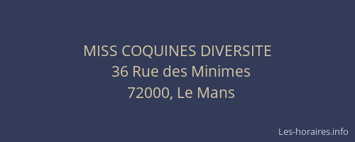 MISS COQUINES DIVERSITE