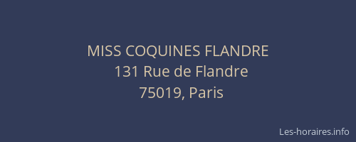 MISS COQUINES FLANDRE