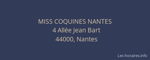 MISS COQUINES NANTES