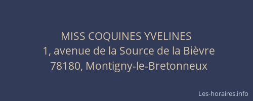 MISS COQUINES YVELINES