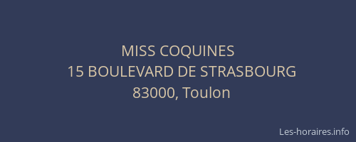MISS COQUINES