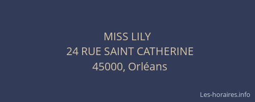 MISS LILY