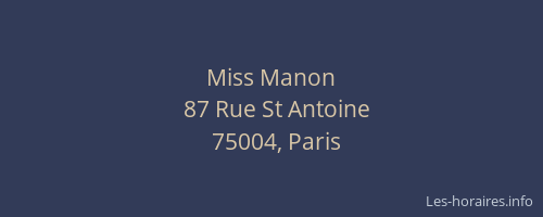 Miss Manon