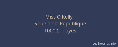 Miss O Kelly