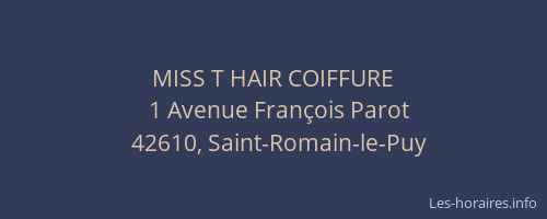 MISS T HAIR COIFFURE
