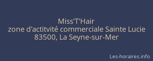 Miss'T'Hair
