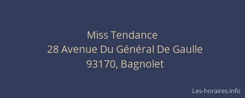 Miss Tendance