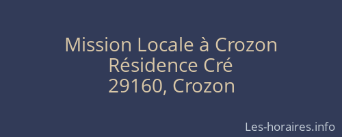 Mission Locale à Crozon