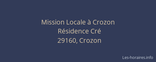 Mission Locale à Crozon