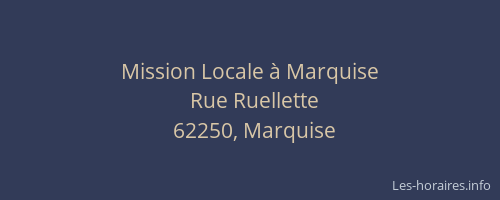 Mission Locale &agrave; Marquise
