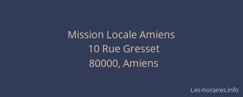 Mission Locale Amiens